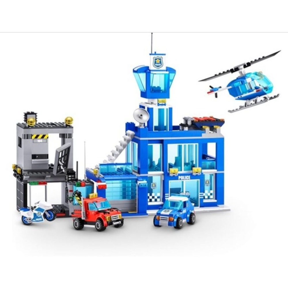 ZURU MAX Adventure Police Headquarters Playset (822 Pieces) Building Bricks Toys - Picture 2 of 5